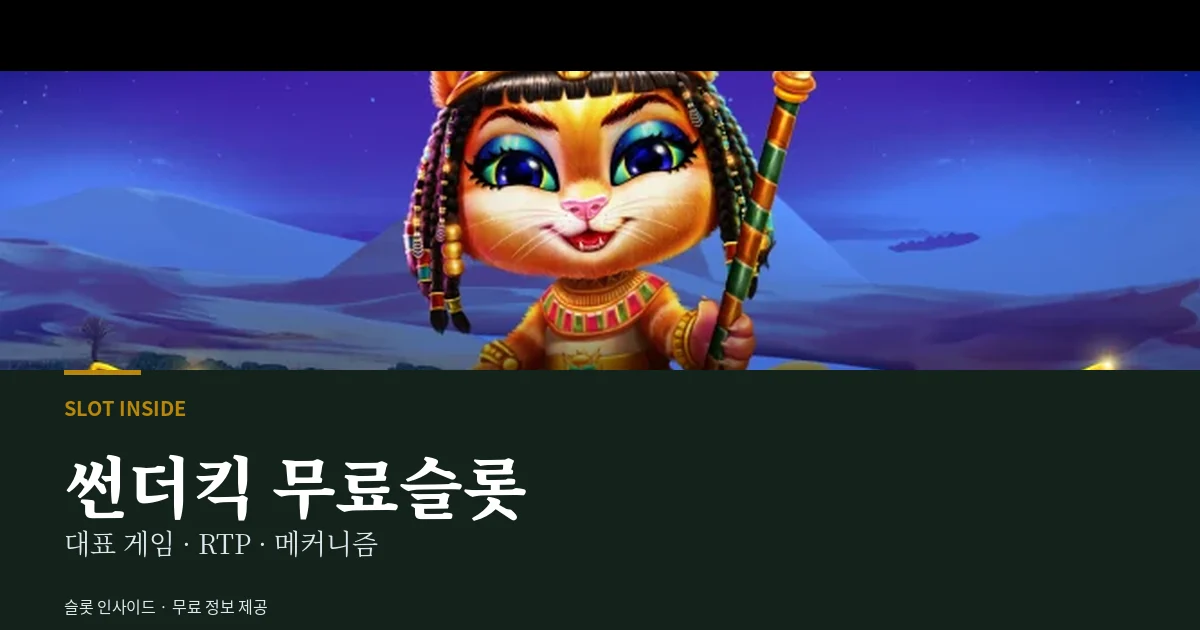 썬더킥 무료슬롯 대표 게임