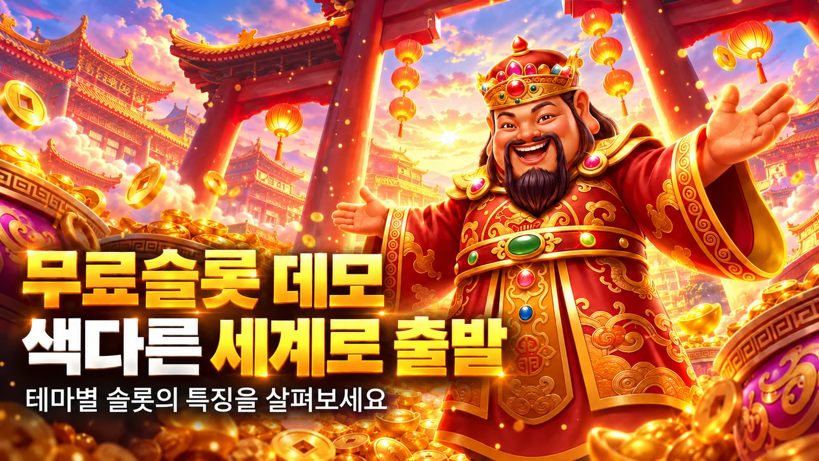 무료슬롯 데모 - 색다른 세계로 출발 (재물신 테마)
